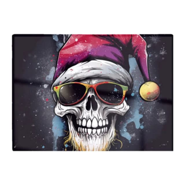 Warren Reed Designer Happy Santa Skull Splashart Chopping Board