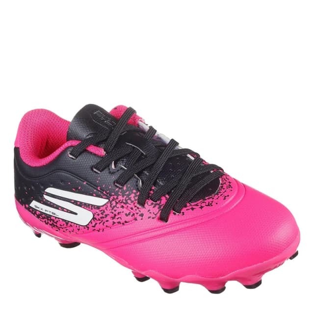 Skechers Razor Juniors Firm Ground Football Boots Black/Pink male C9 (27)