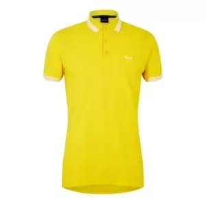 BOSS Tipped Polo Shirt - Yellow