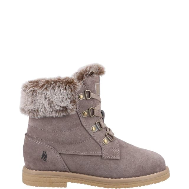 Hush Puppies Girls Mini Florence Suede Warm Ankle Boots UK Size 12 (EU 30.5) GREY HUS730-GREY-12