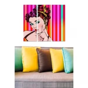 MDF7859215 Multicolor Decorative MDF Painting (3 Pieces)