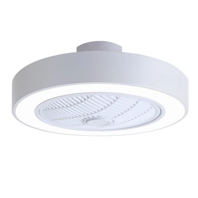 Kabinet UK Round LED Ceiling Light Fan with Remote Control White unisex One size