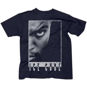 Ice Cube - Half Face Mens Large T-Shirt - Black