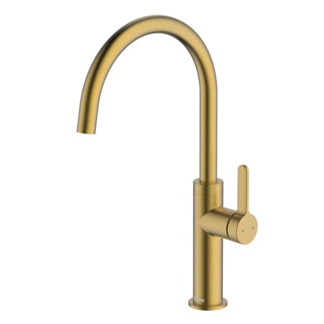 McAlpine McAlpine Torridon Side Single Lever Kitchen Mixer Tap - Brushed Brass Bronze