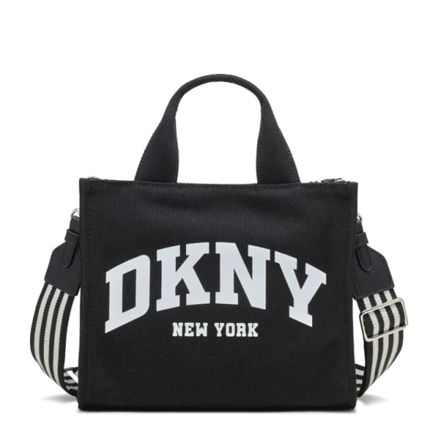 DKNY Hadlee Small Canvas Tote Black female