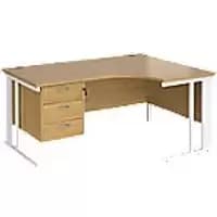 Dams International Right Hand Ergonomic Desk MCM16ERP3WHO 1,600 x 1,200 x 725 mm