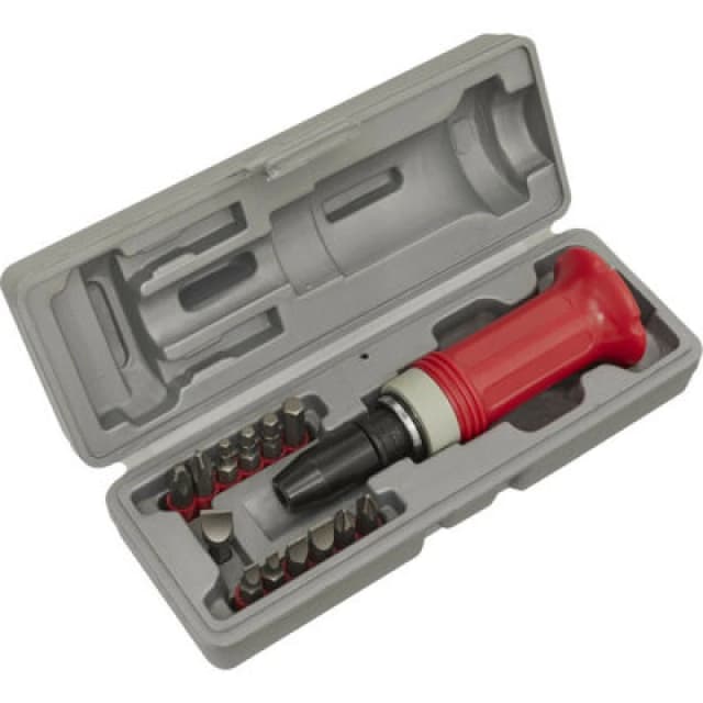 Loops 15 PACK Heavy Duty Impact Driver Set - Manual Tight Screw Remover Hammer Strike Multi