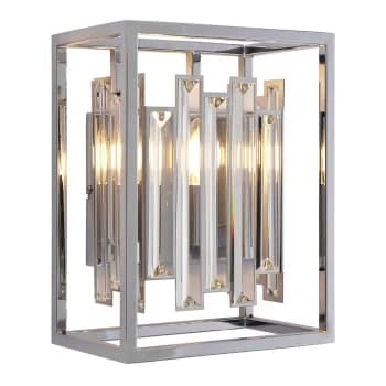 1 Light Wall Light Chrome Plate & Clear Crystal Glass, E14
