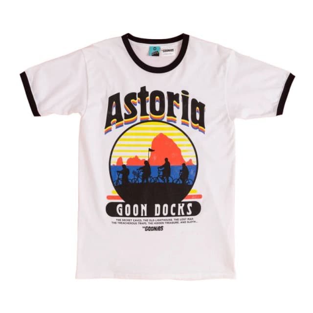 The Goonies Mens Astoria Docks T-Shirt in White Size: Small White Male S