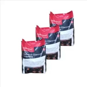 3 x 3kg Lumpwood Charcoal Briquettes for Barbecues / BBQs Coal