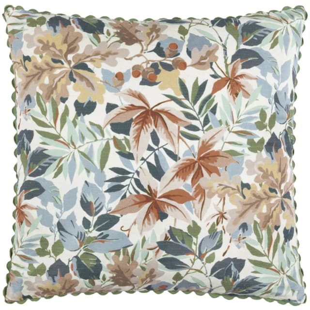 Sanderson Sanderson Robins Wood Printed Cushion in Dark Green Size: 50cm x 50cm Dark Green 50cm x 50cm Unisex 5025532813930
