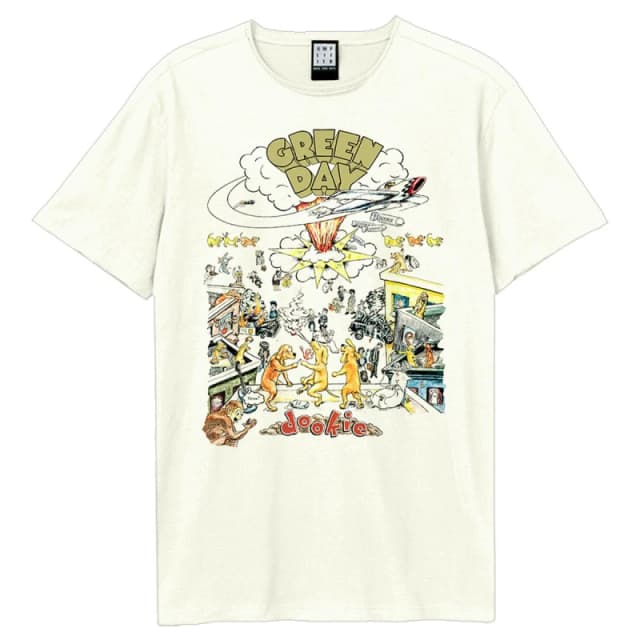 Amplified Amplified Men Green Day T-Shirt in White Size: X-Small White XS Male 5063652194775