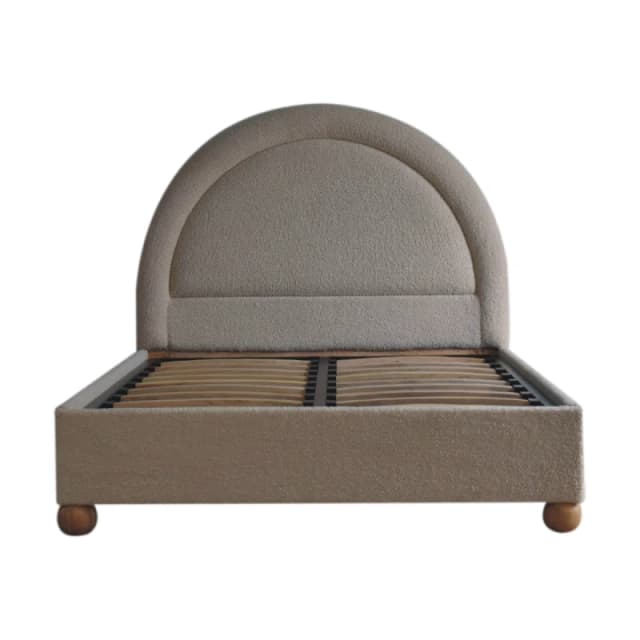 Artisan Furniture Artisan Furniture Solid Wood Cream Boucle Double Bed