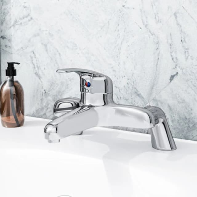 Nes Home Modern Studio Deck Mounted Chrome Bath Filler Tap