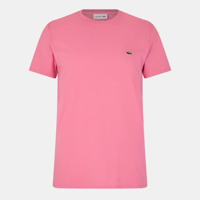 Lacoste Mens Crewneck T-Shirt Reseda Pink male XS
