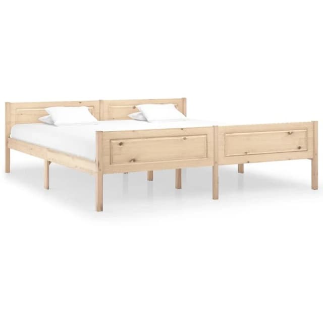 VIDAXL Bed Frame without Mattress Solid Pinewood 180x200cm Super King Vidaxl 8720286364123