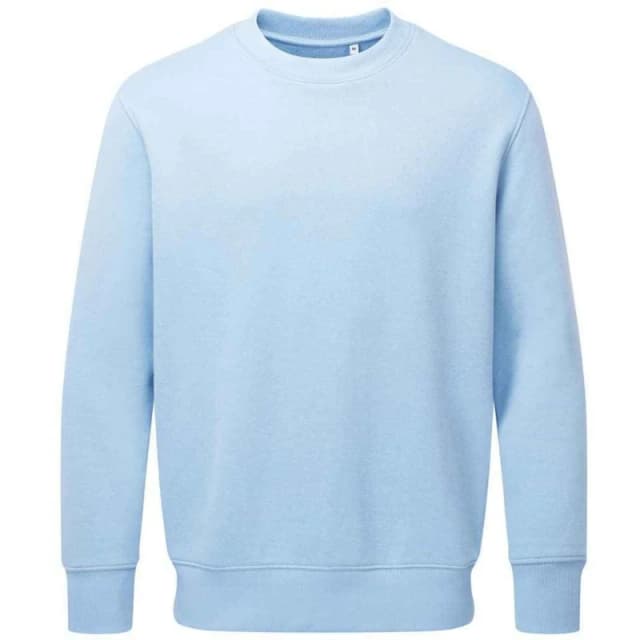 Anthem Mens Plain White Sweatshirt in Light Blue Size: XS Light Blue Male XS