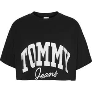 Tommy Jeans Tjw Ovr Crp New Varsity Ss - Black