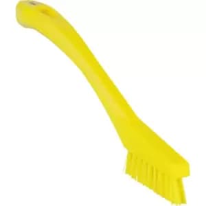 Vikan Detail brush, extra hard, pack of 10, yellow