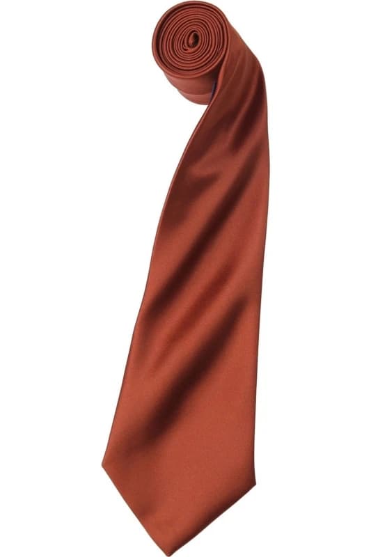 Premier Premier Men Plain Satin Tie (Narrow Blade) in Beige Beige One Size Male 5054171869282