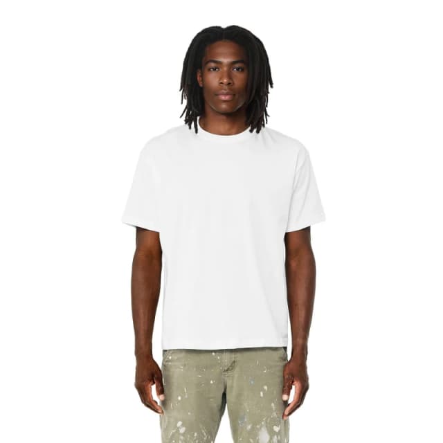 Bella + Canvas Mens Heavy Boxy T-Shirt in White Size: XS White Male XS