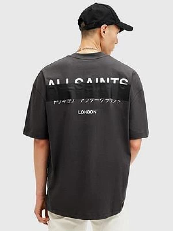 Allsaints Redact Graphic Logo Tee