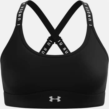 Under Armour Mid Sports Bra - Black/White