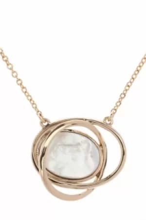 Ladies Karen Millen PVD rose plating Rhythmic Oval Stone Pendant KMJ885-22-46