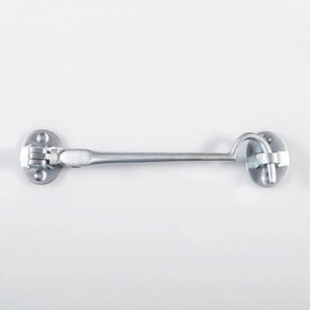 Loops Heavy Duty Cabin Hook & Eye Satin Chrome 152mm Arm Cabinet Hatch Lock Multi