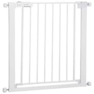 Pawhut Metal Pet Safety Indoor 75-82cm Gate - White