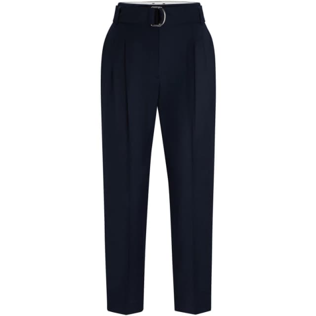 Boss Womens Tapiah1 Straight Trousers Dark Blue female 4 (32A)