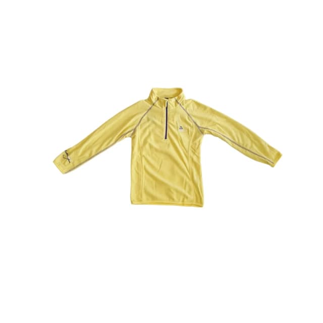 Peak Mountain Micro fleece half zip sweatshirt for girls Peak Mountain Gafine Jaune Female 12 ans GAFINE/AF/1-JAUNE