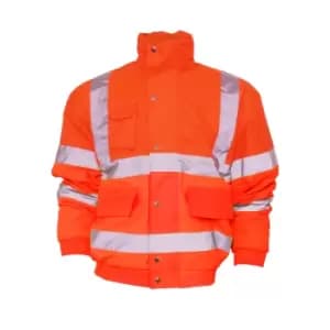 Yoko Mens Hi-Vis Bomber Jacket (2XL) (Hi Vis Orange)