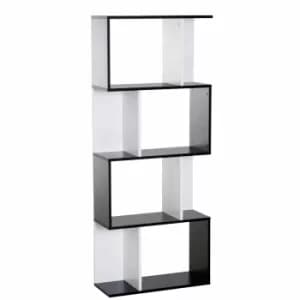 Cooper 4-tier Room Divider Bookcase, Black