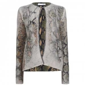 Oui Oui Snake Cardigan - GreyCamel 0907