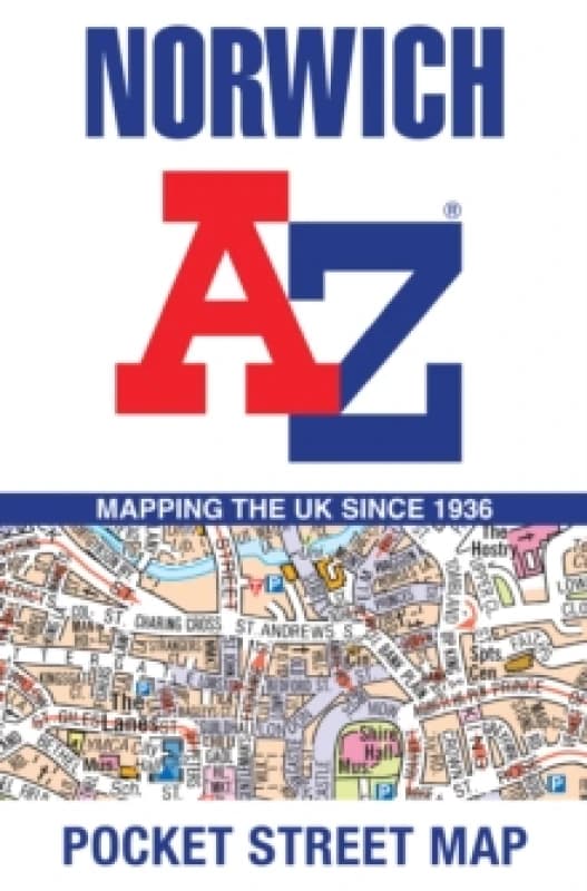 Norwich A-Z Pocket Street Map. By AZ Maps Books
