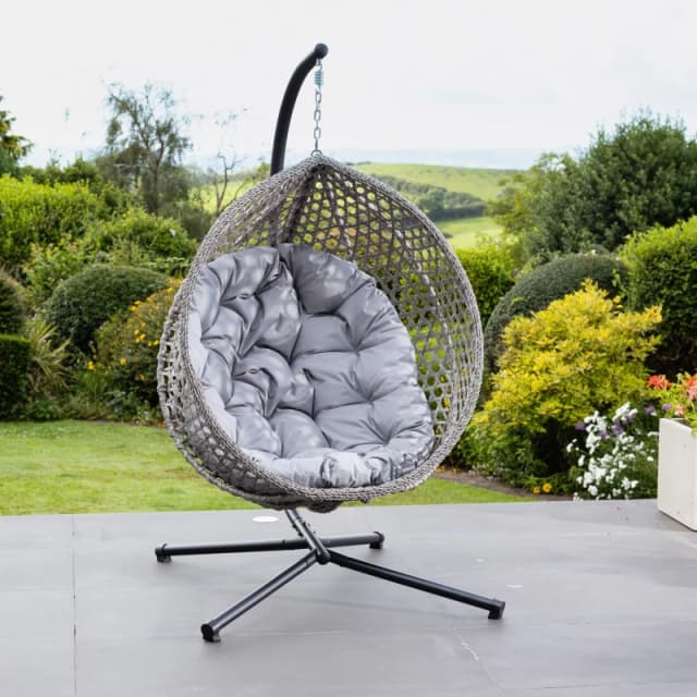 Artemis Home Bradshaw Swing Egg Pod Chair in Light Grey Light Grey Unisex