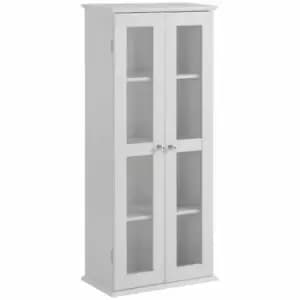 HOMCOM CD Cabinet - Holds Up To 100 CDs White