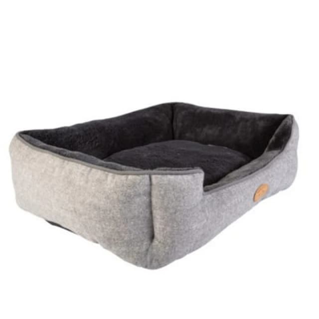 Banbury & Co Herringbone Square Bed Faux Large