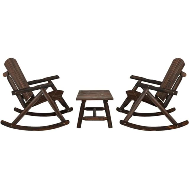 VIDAXL 3 Piece Garden Lounge Set Solid Wood Spruce Vidaxl 3185528