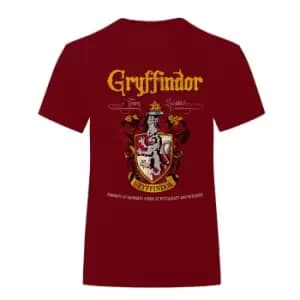 Harry Potter Unisex Adult Gryffindor T-Shirt (M) (Maroon)