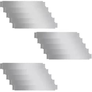 Vidaxl - Set of 15 Flexible Lawn Fence Galvanised Steel 100 x 14cm Silver