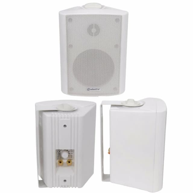 Loops QUALITY 6.5" 120W White Background HiFi Speaker 100V & 8ohm Wall Mount Bookshelf White unisex