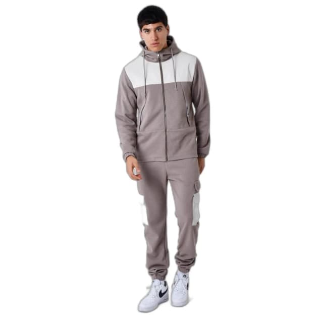 Project X Paris Sweatshirt hooded zip-up bimaterial Project X Paris Nid D'Abeille Marron Male S