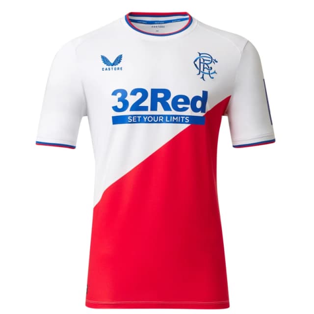 Castore Rangers FC Away Shirt 2022 2023 Mens White/Red male XL