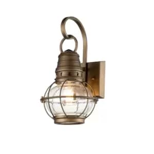 Kichler Bridgepoint Outdoor Wall Lantern Natural Brass, IP44