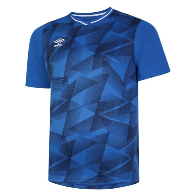 Umbro Umbro Men Triassic Logo Short-Sleeved Jersey in Blue Size: large Blue L Male 5063425546893
