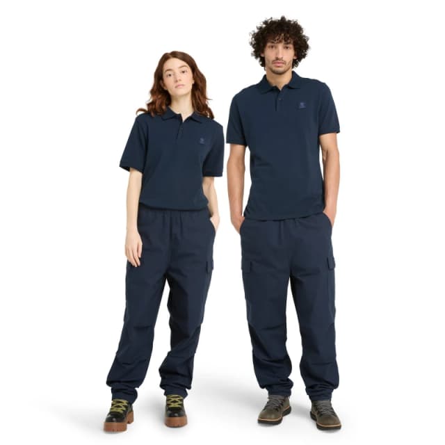 Timberland Mens White Short Sleeve Polo Shirt Dark Sapphire male M