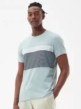 Barbour Braeside Stripe T-Shirt - Blue Size 3XL, Men