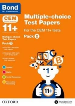 Bond 11+. Pack 2 Multiple-Choice Test Papers for the Cem 11+ Tests by Michellejoy Hughes Book